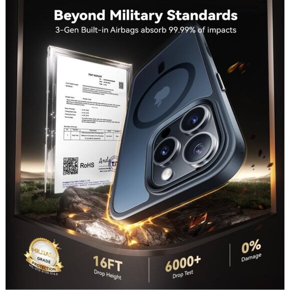 OPXYL CASE For SmartPhone Black Magnetic for iPhone 16 Pro Case - Picture 4 of 6